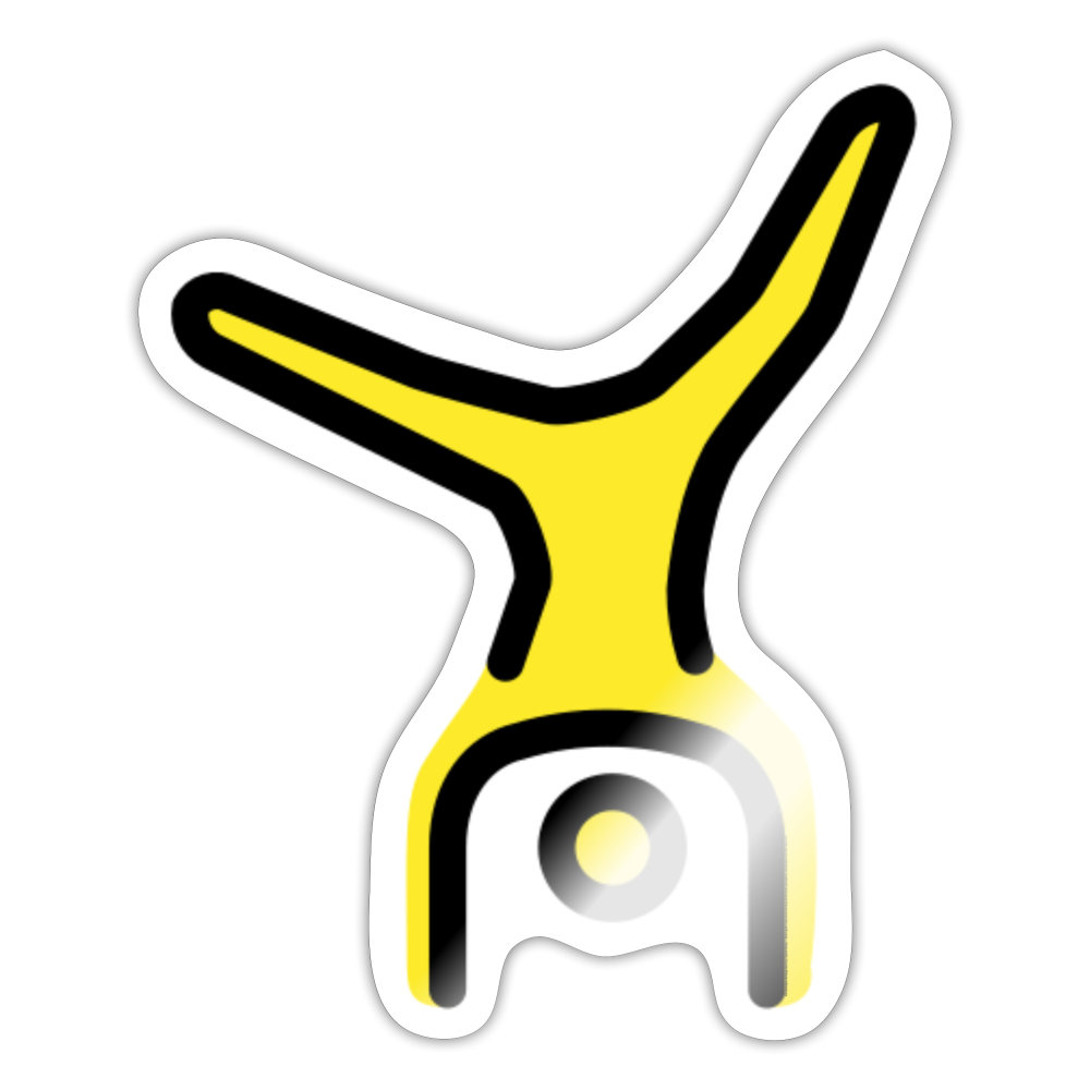 Man Cartwheeling Moji Sticker - Emoji.Express - white glossy