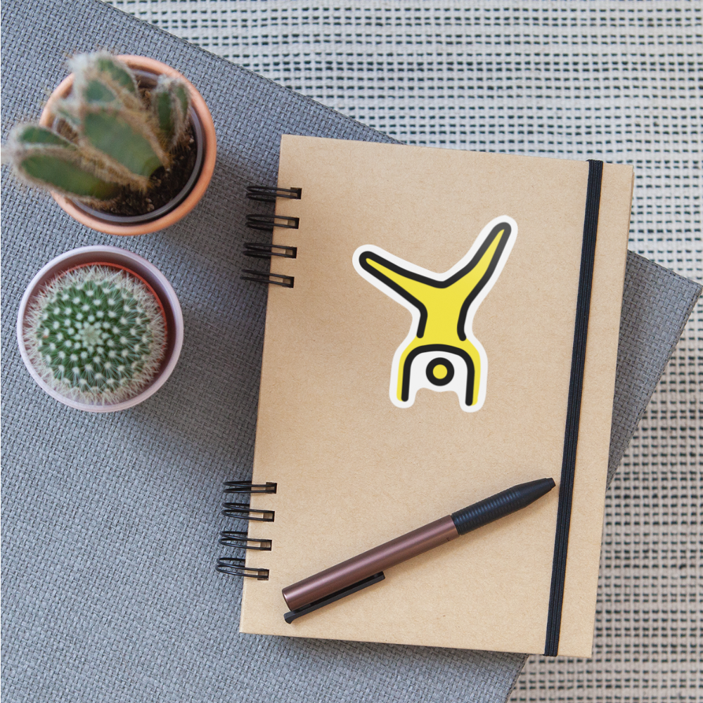 Person Cartwheeling Moji Sticker - Emoji.Express - white matte