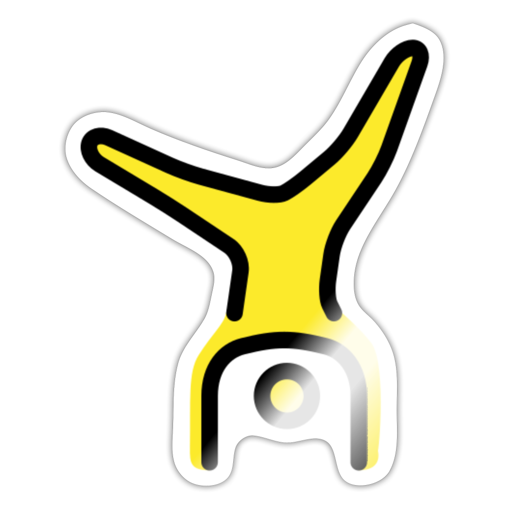 Person Cartwheeling Moji Sticker - Emoji.Express - white glossy