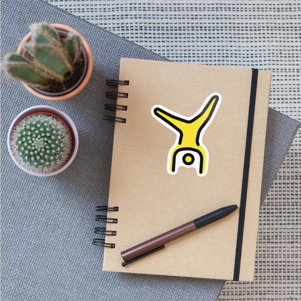 Person Cartwheeling Moji Sticker - Emoji.Express - white glossy