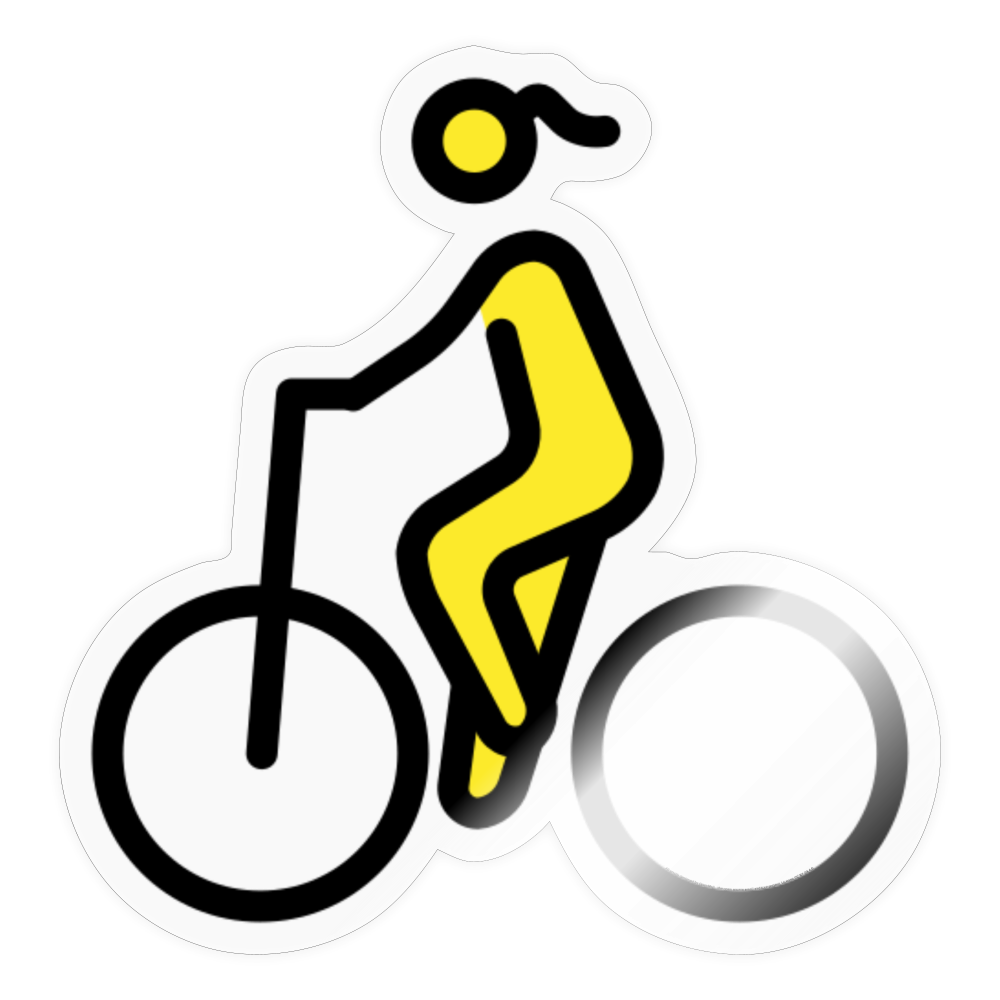 Woman Biking Moji Sticker - Emoji.Express - transparent glossy