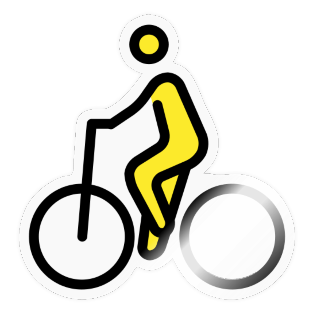 Man Biking Moji Sticker - Emoji.Express - transparent glossy