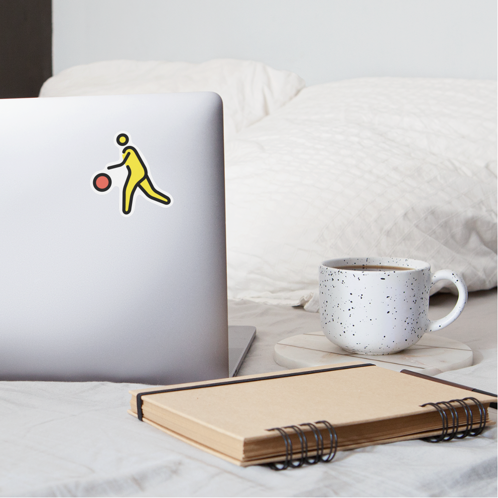 Person Bouncing Ball Moji Sticker - Emoji.Express - white matte