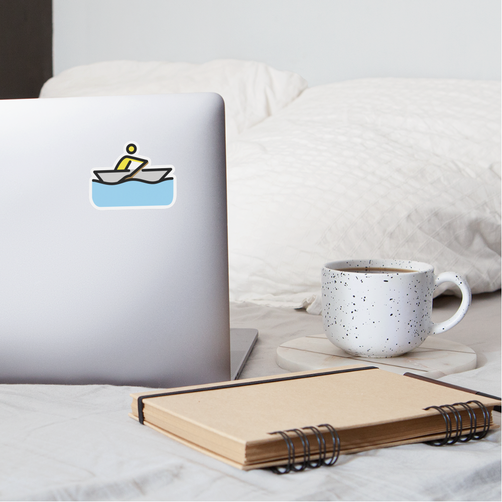 Person Rowing Moji Sticker - Emoji.Express - white matte