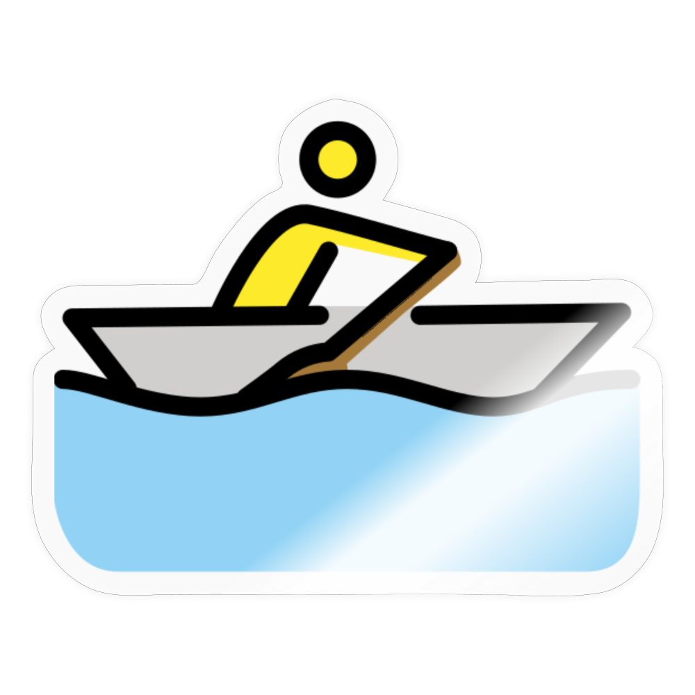 Person Rowing Moji Sticker - Emoji.Express - transparent glossy