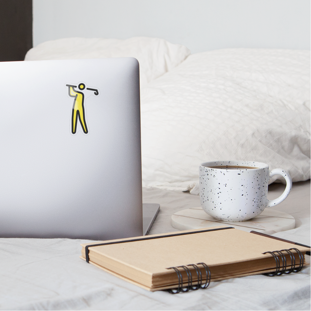 Man Golfing Moji Sticker - Emoji.Express - transparent glossy