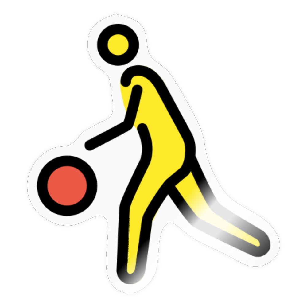 Man Bouncing Ball Moji Sticker - Emoji.Express - transparent glossy