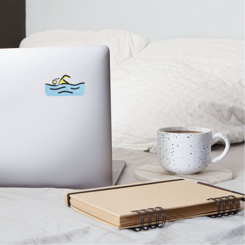 Woman Swimming Moji Sticker - Emoji.Express - transparent glossy