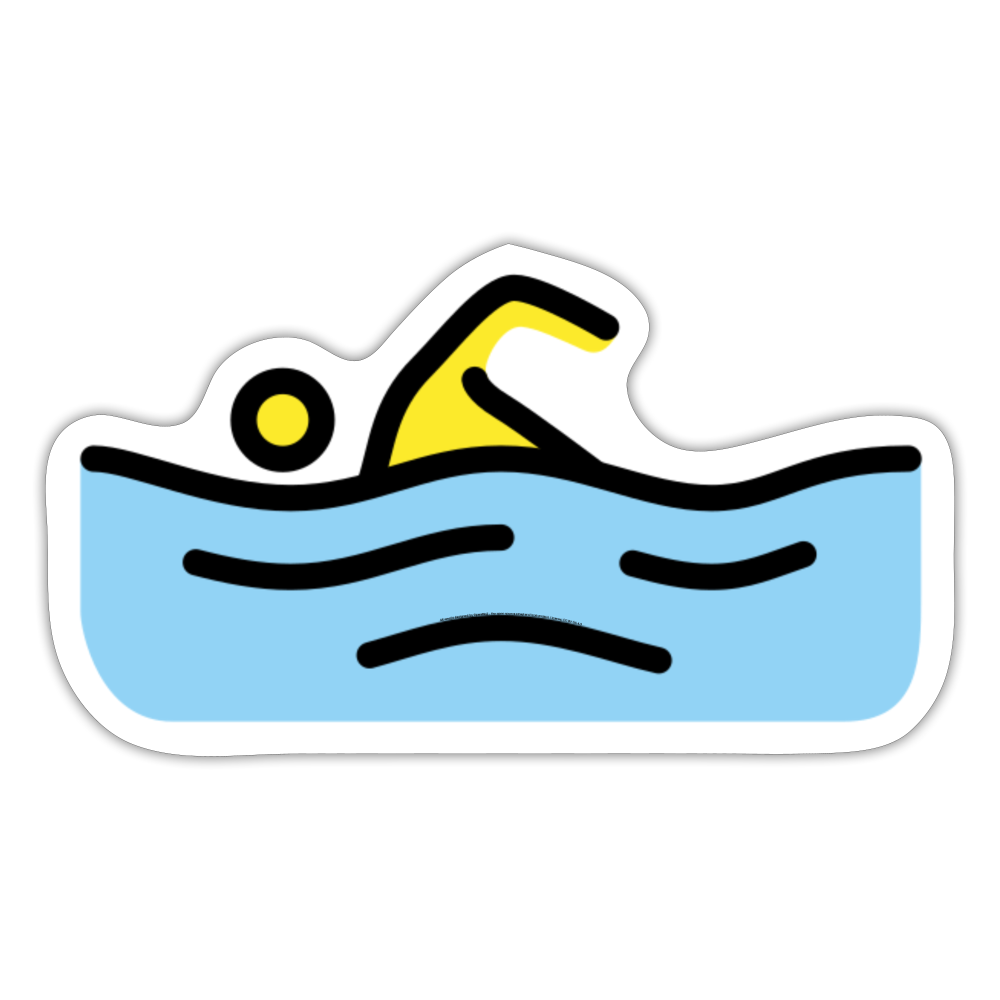 Person Swimming Moji Sticker - Emoji.Express - white matte