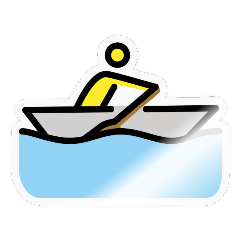 Man Rowing Moji Sticker - Emoji.Express - transparent glossy