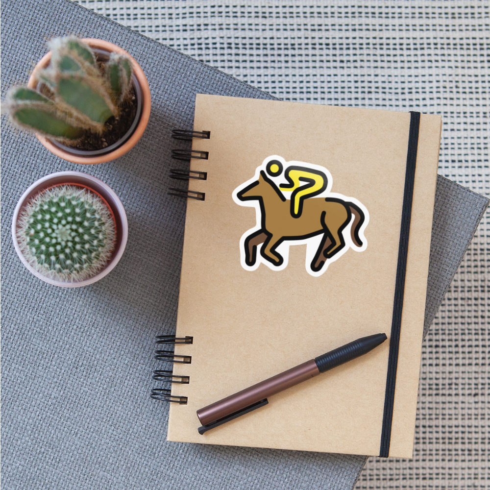 Horse Racing Moji Sticker - Emoji.Express - white glossy