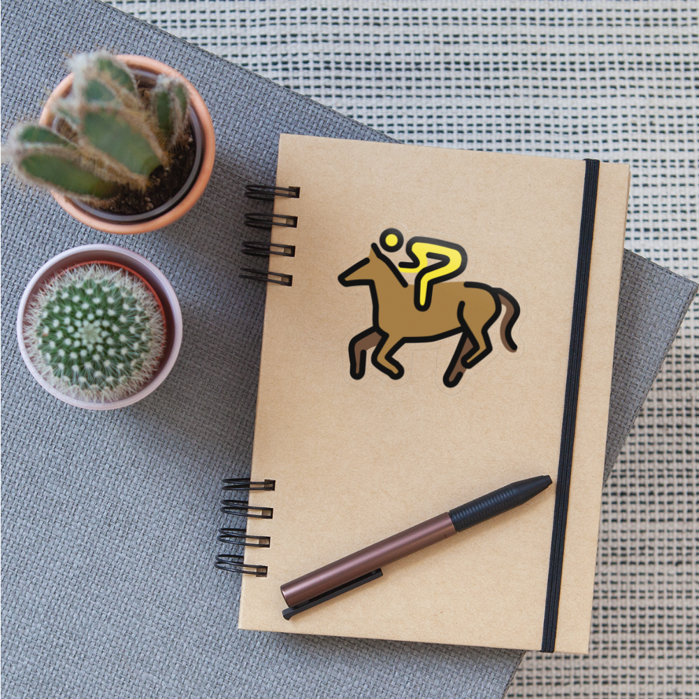 Horse Racing Moji Sticker - Emoji.Express - transparent glossy