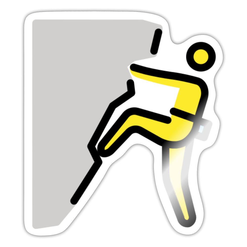 Man Climbing Moji Sticker - Emoji.Express - white glossy