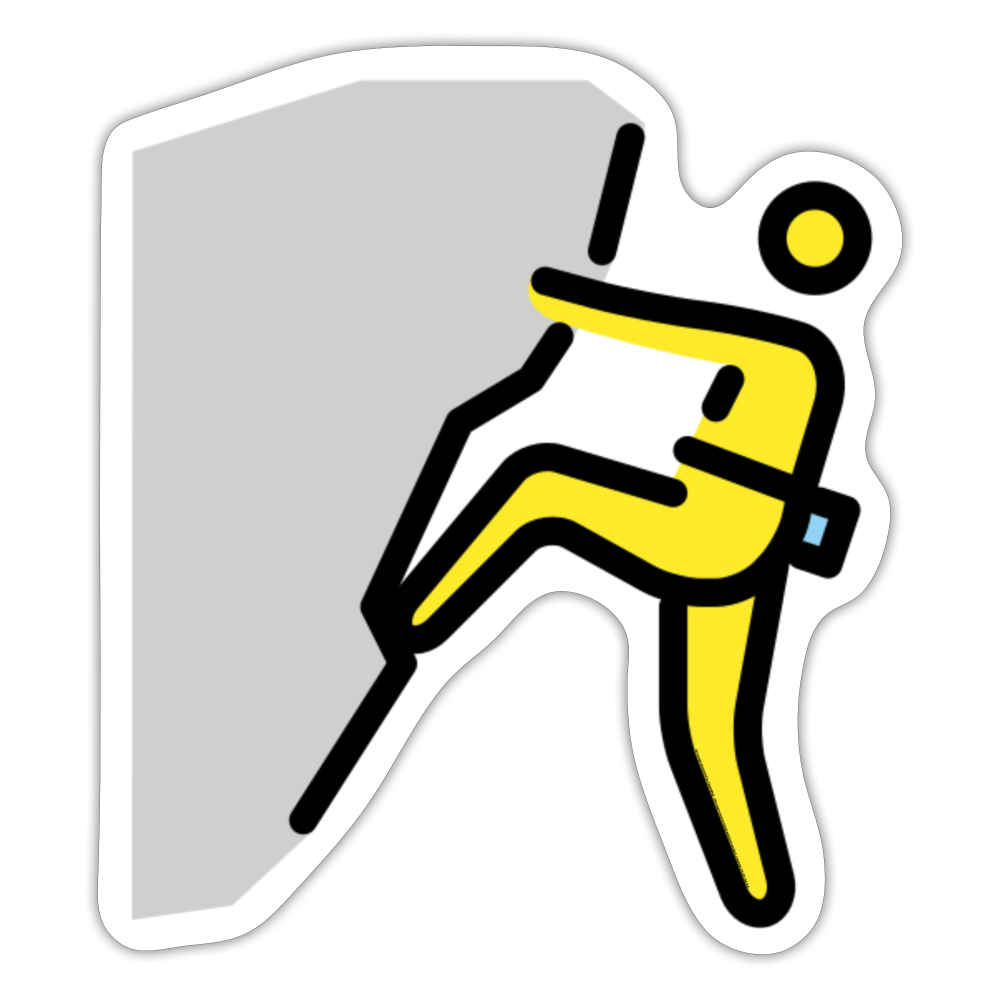 Person Climbing Moji Sticker - Emoji.Express - white matte