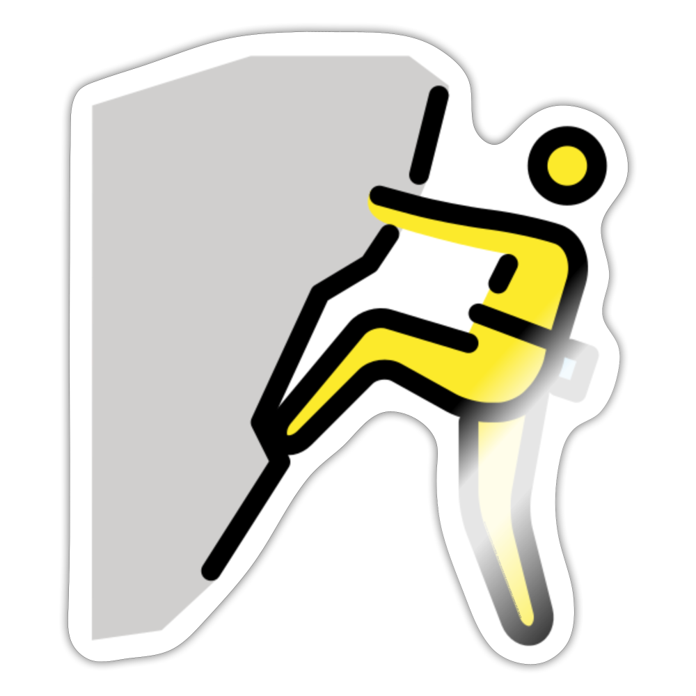 Person Climbing Moji Sticker - Emoji.Express - white glossy