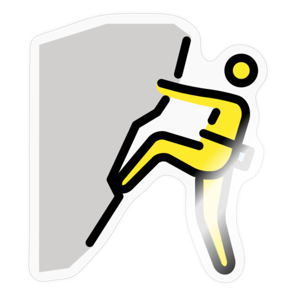 Person Climbing Moji Sticker - Emoji.Express - transparent glossy