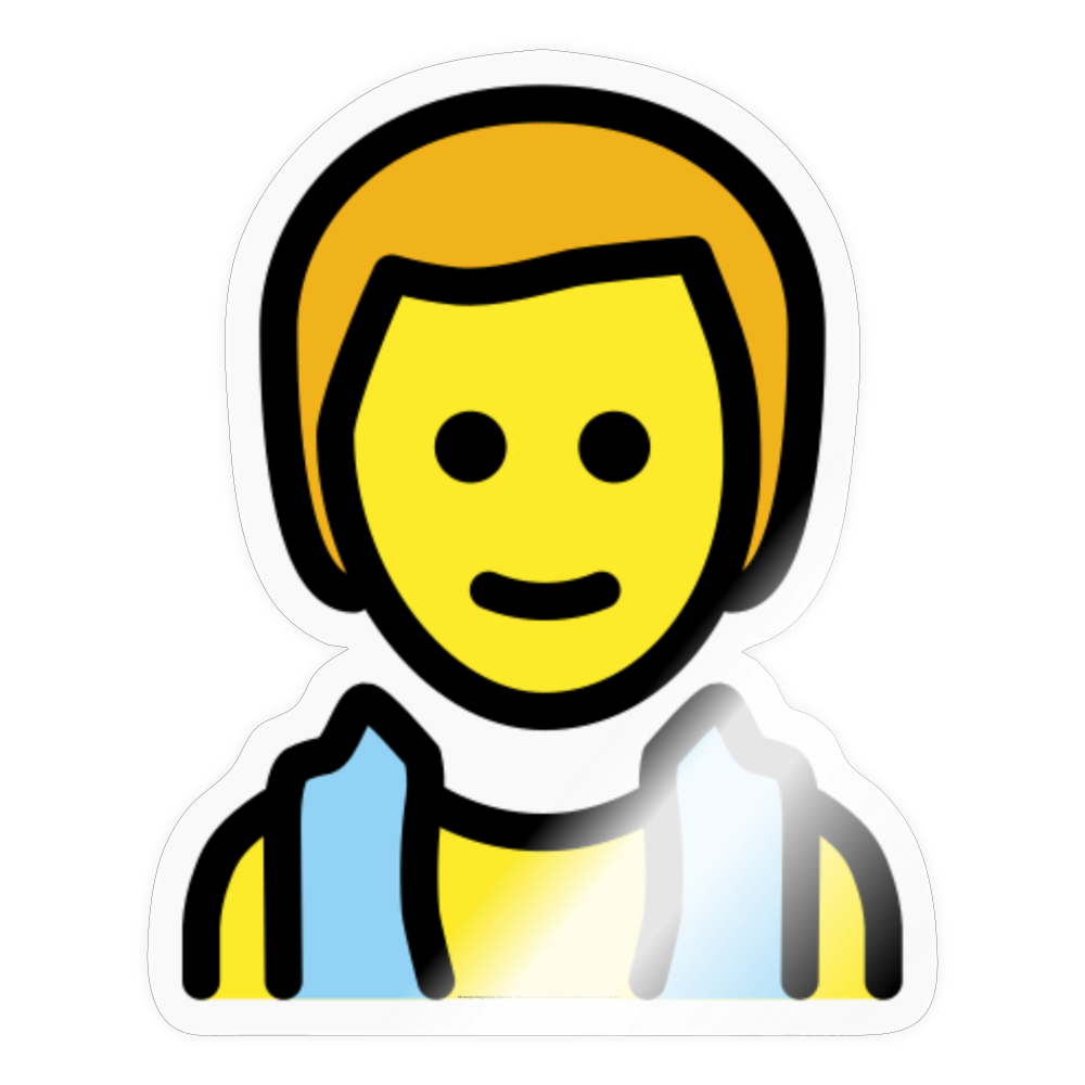 Man in Steamy Room Moji Sticker - Emoji.Express - transparent glossy