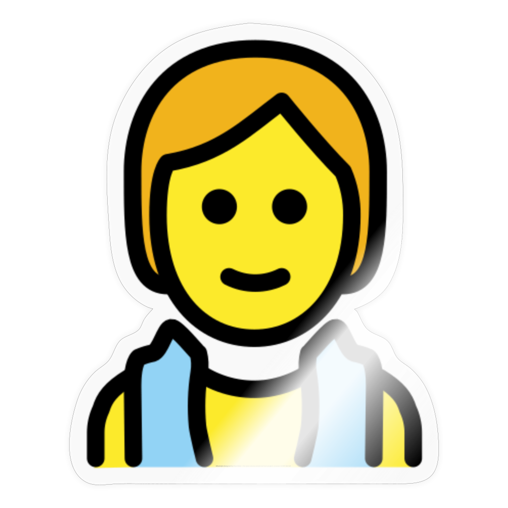 Person in Steamy Room Moji Sticker - Emoji.Express - transparent glossy