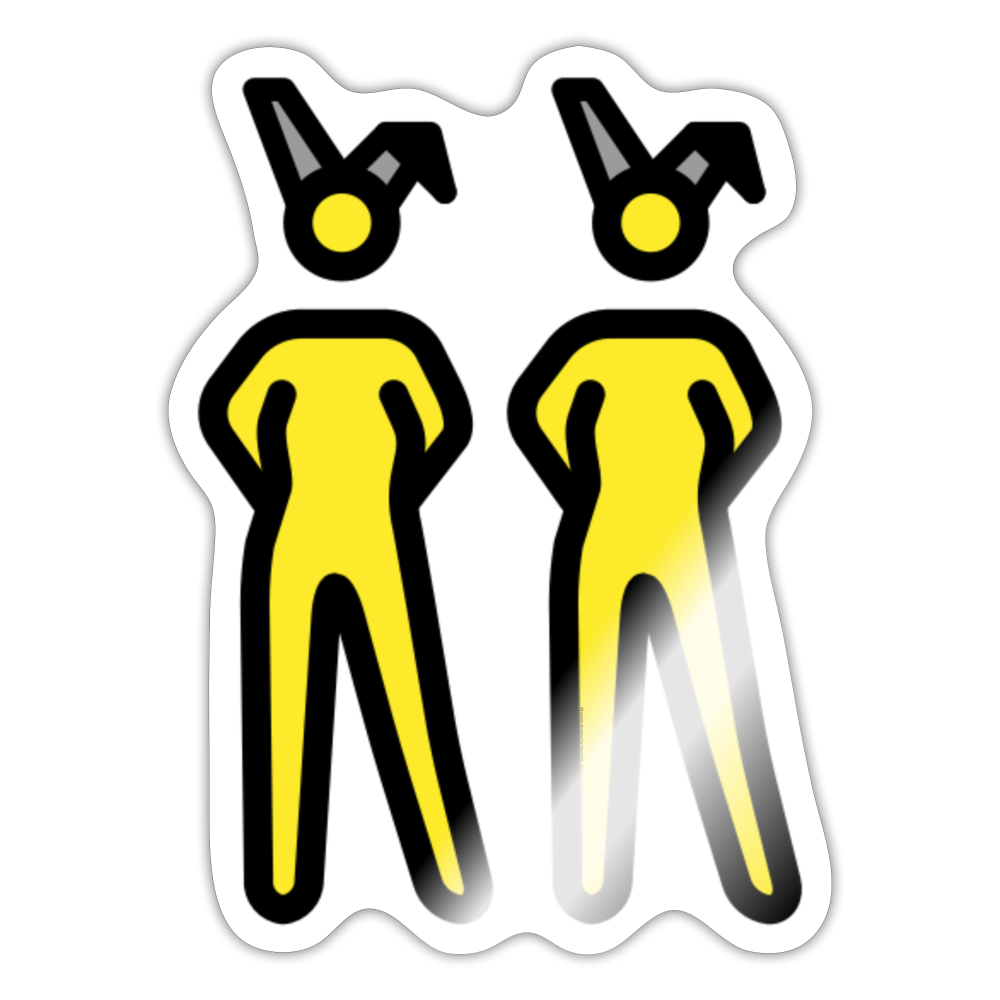 Women with Bunny Ears Moji Sticker - Emoji.Express - white glossy