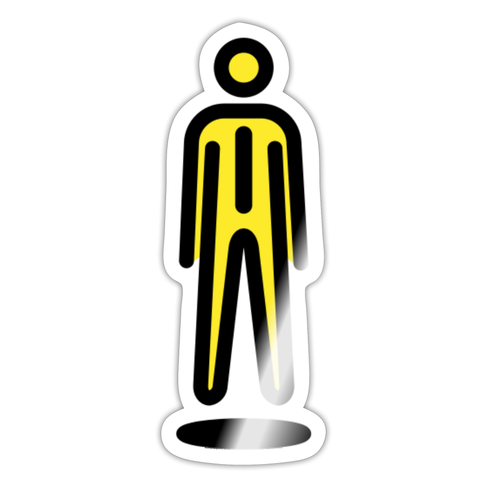 Person in Suit Levitating Moji Sticker - Emoji.Express - white glossy