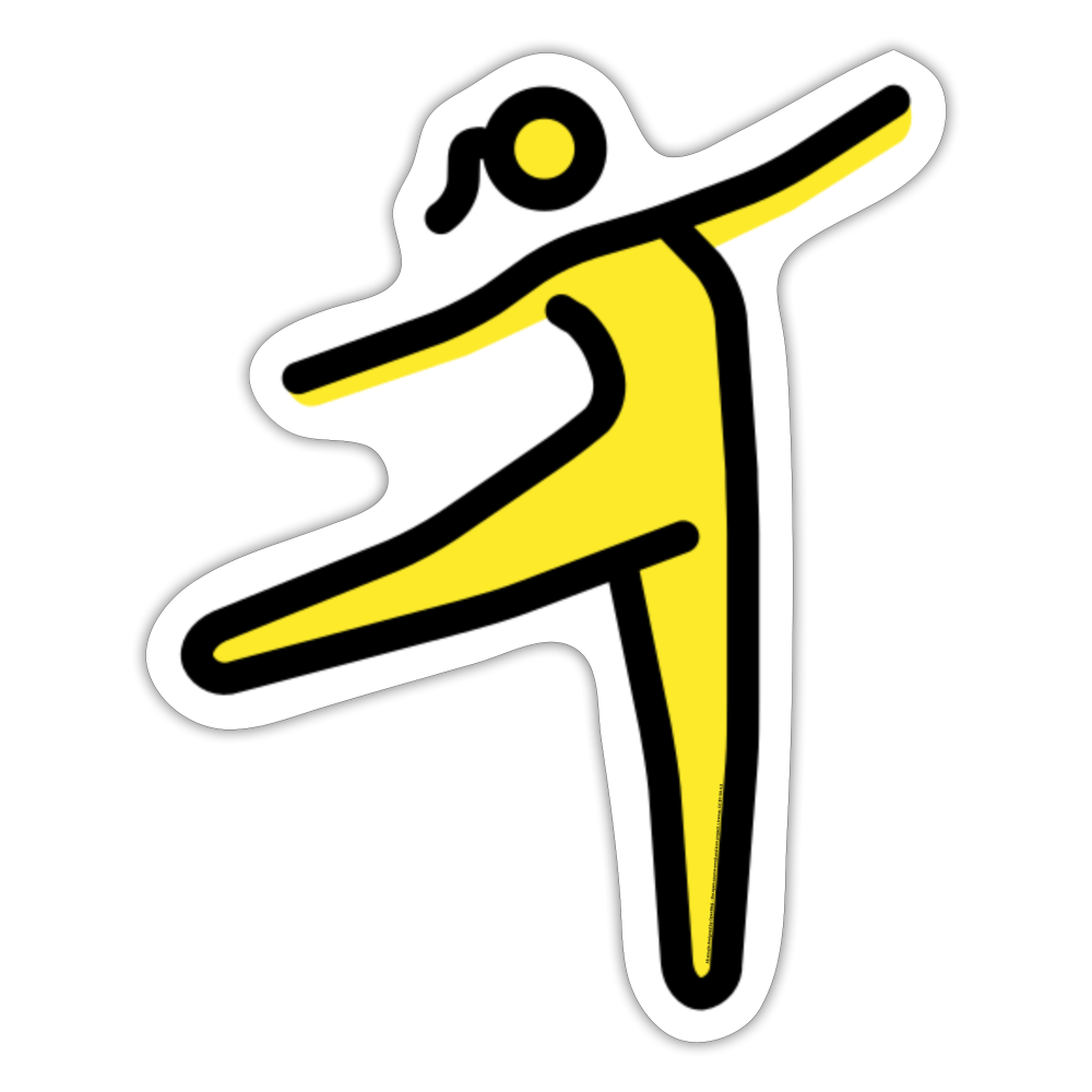 Woman Dancing Moji Sticker - Emoji.Express - white matte