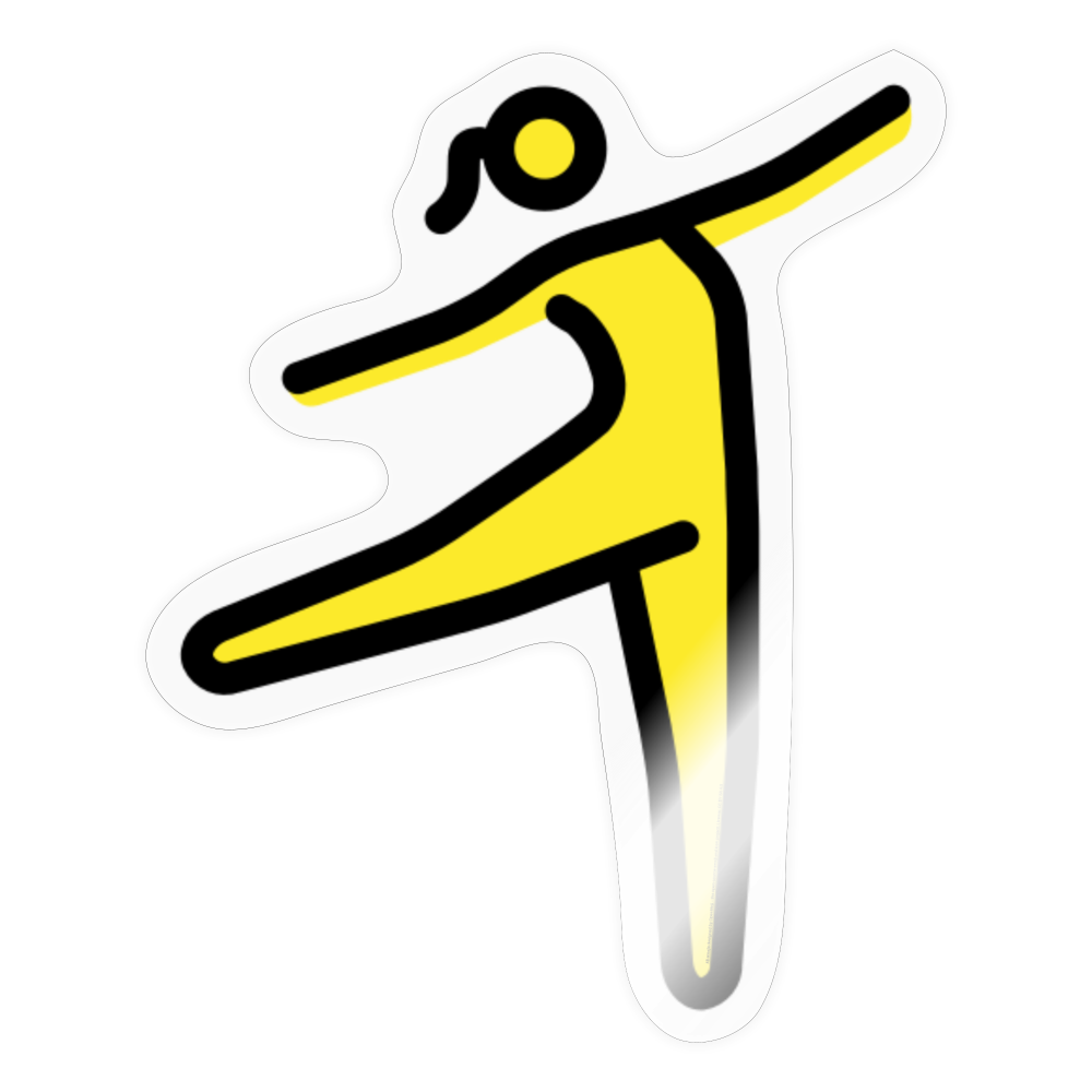 Woman Dancing Moji Sticker - Emoji.Express - transparent glossy