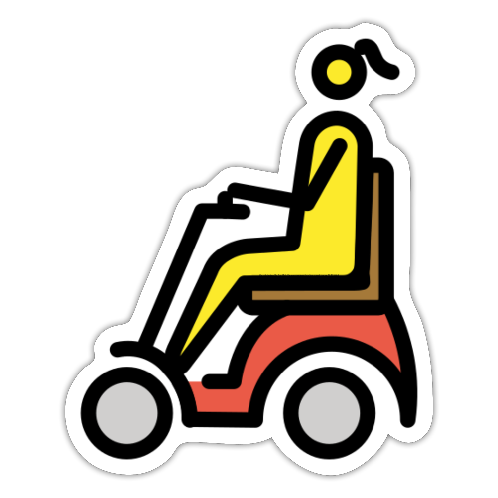 Woman in Motorized Wheelchair - white matte