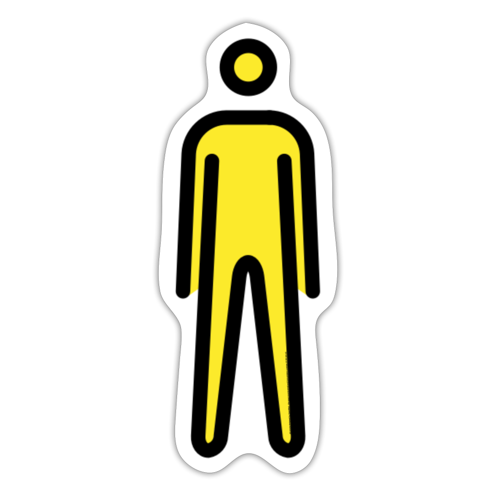 Man Standing Moji Sticker - Emoji.Express - white matte