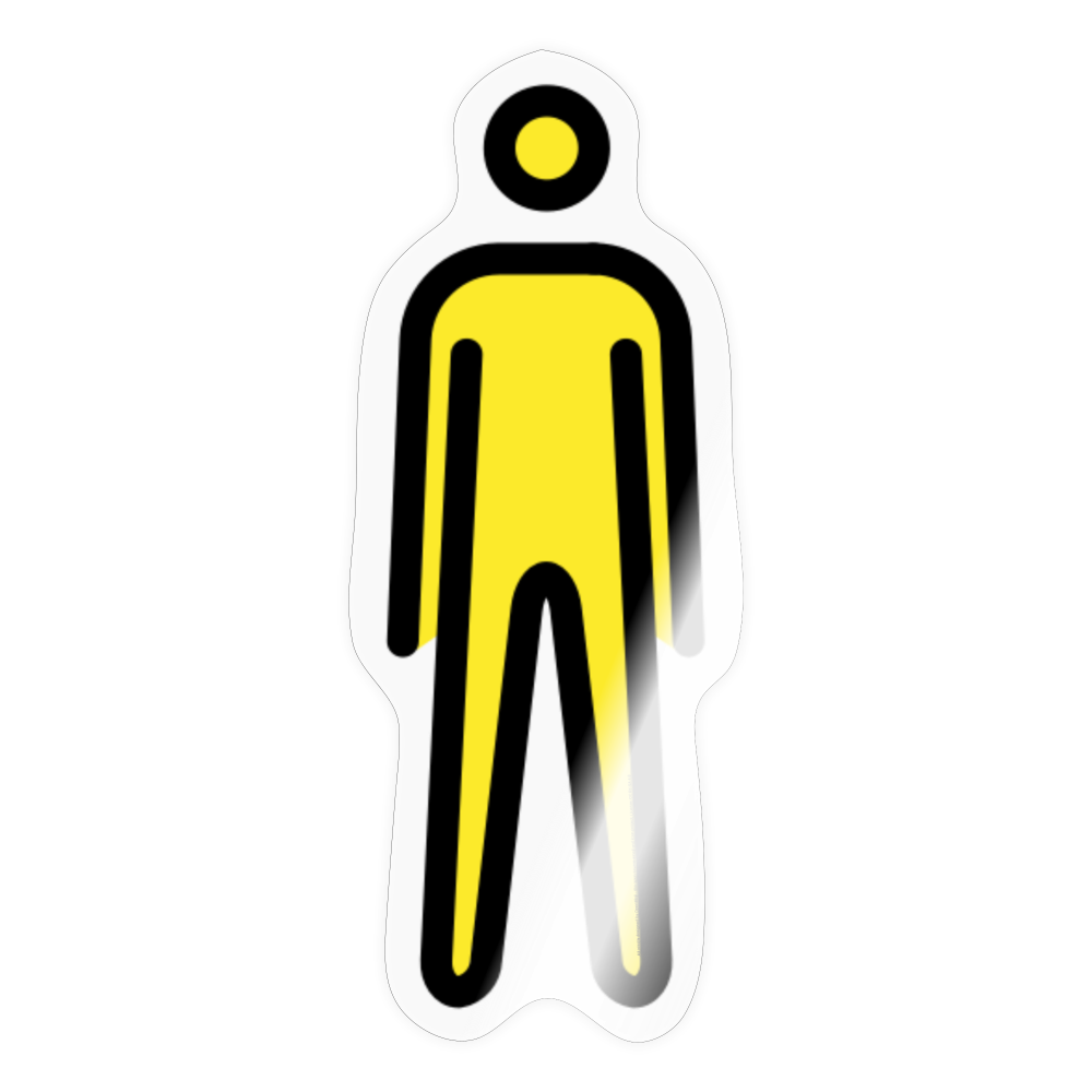 Man Standing Moji Sticker - Emoji.Express - transparent glossy