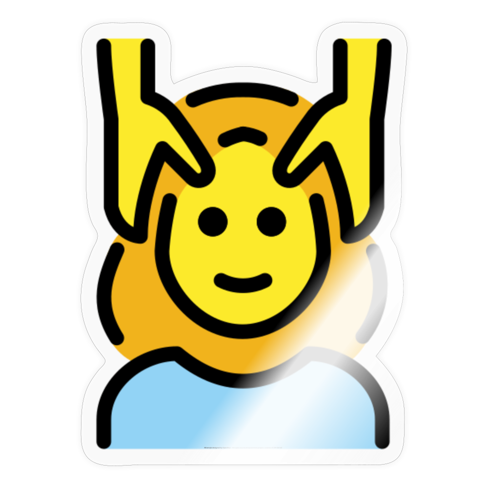 Woman Getting Massage Moji Sticker - Emoji.Express - transparent glossy