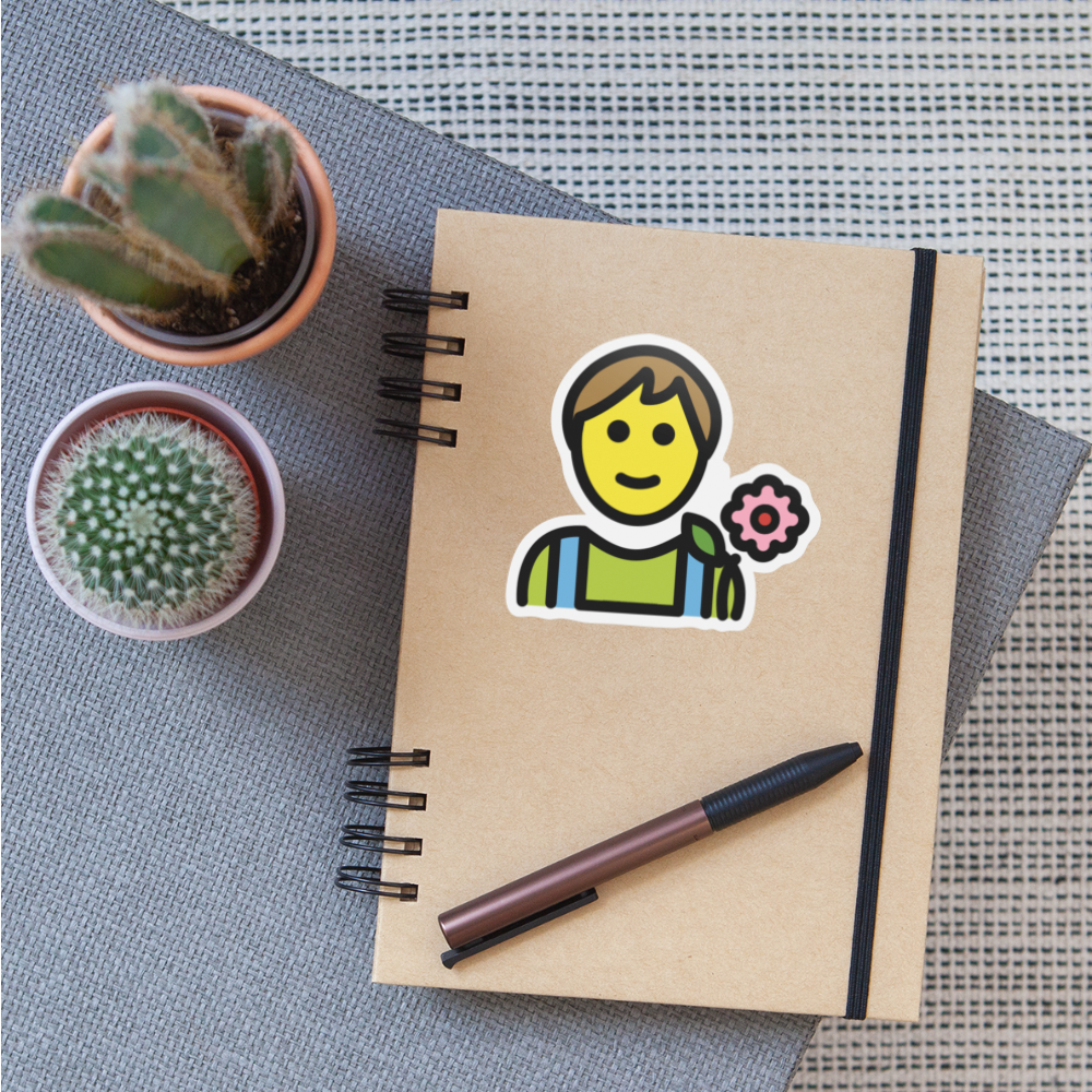 Gardener Man Moji Sticker - Emoji.Express - white matte