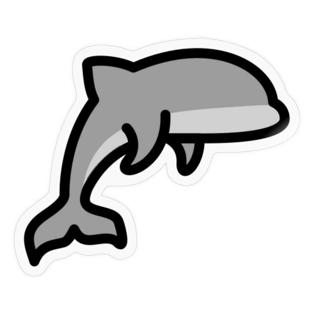 Porpoise Moji Sticker - Emoji.Express - transparent glossy