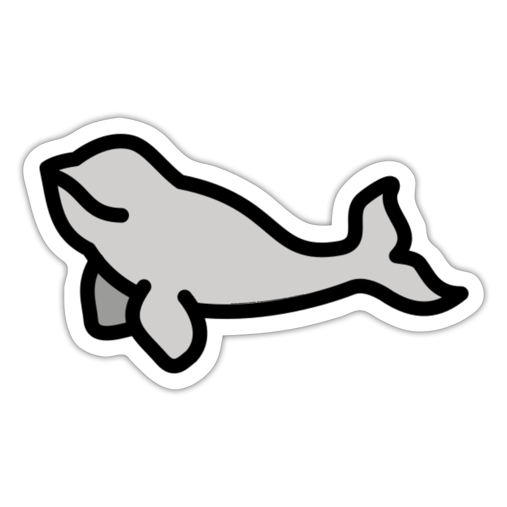 Beluga Moji Sticker - Emoji.Express - white matte