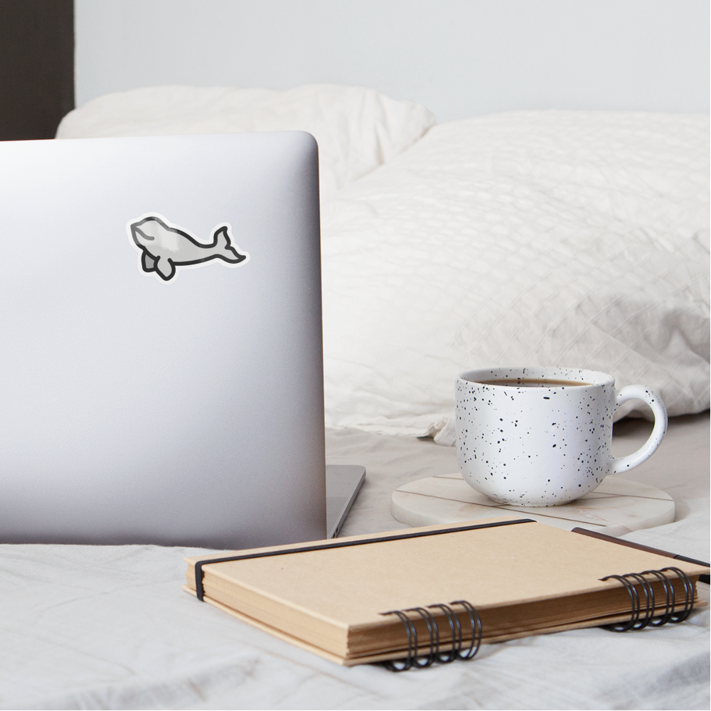 Beluga Moji Sticker - Emoji.Express - white glossy