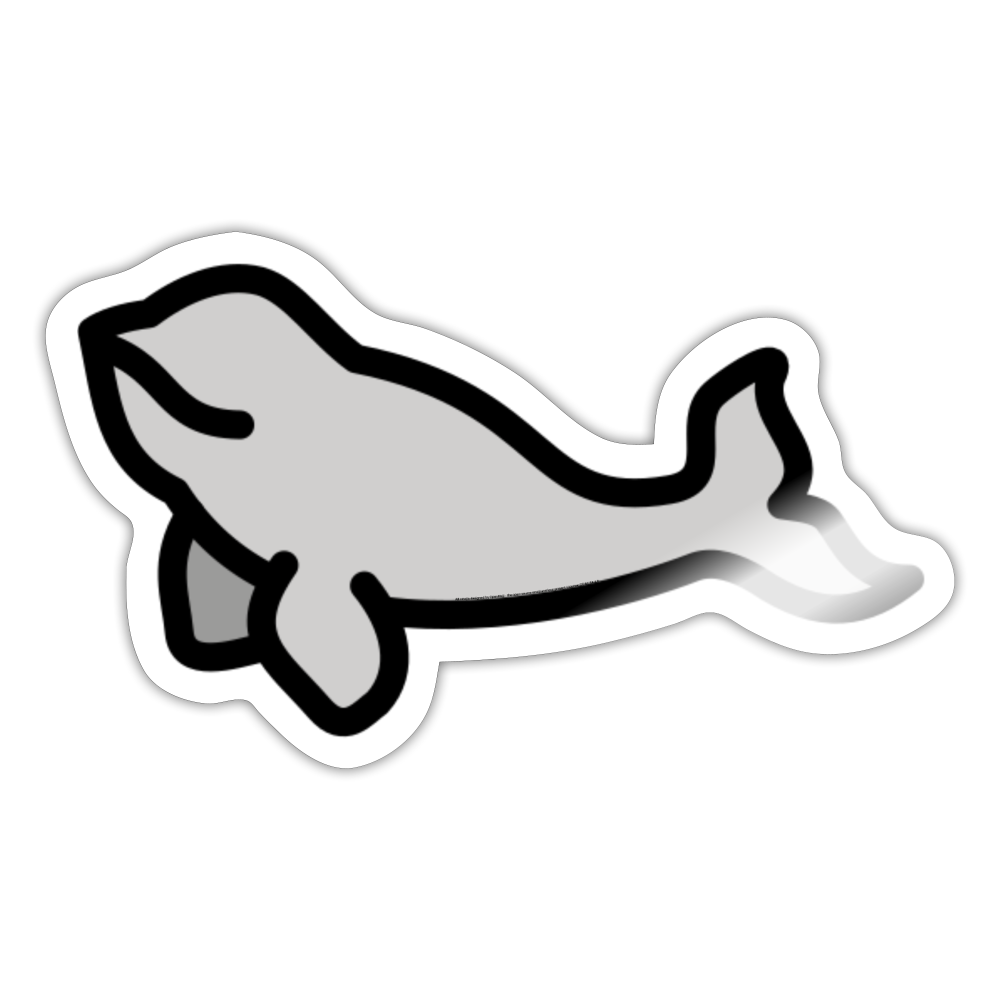 Beluga Moji Sticker - Emoji.Express - white glossy