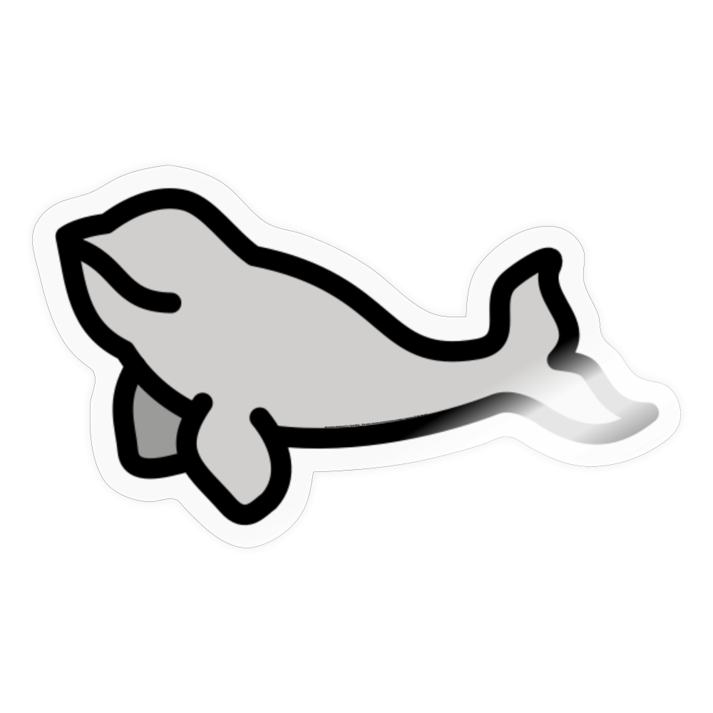 Beluga Moji Sticker - Emoji.Express - transparent glossy