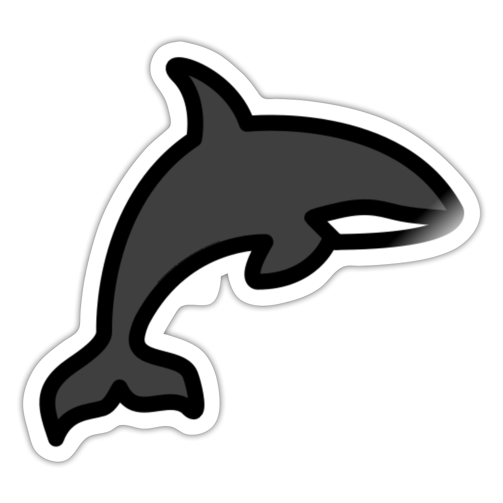 Orca Moji Sticker - Emoji.Express - white glossy