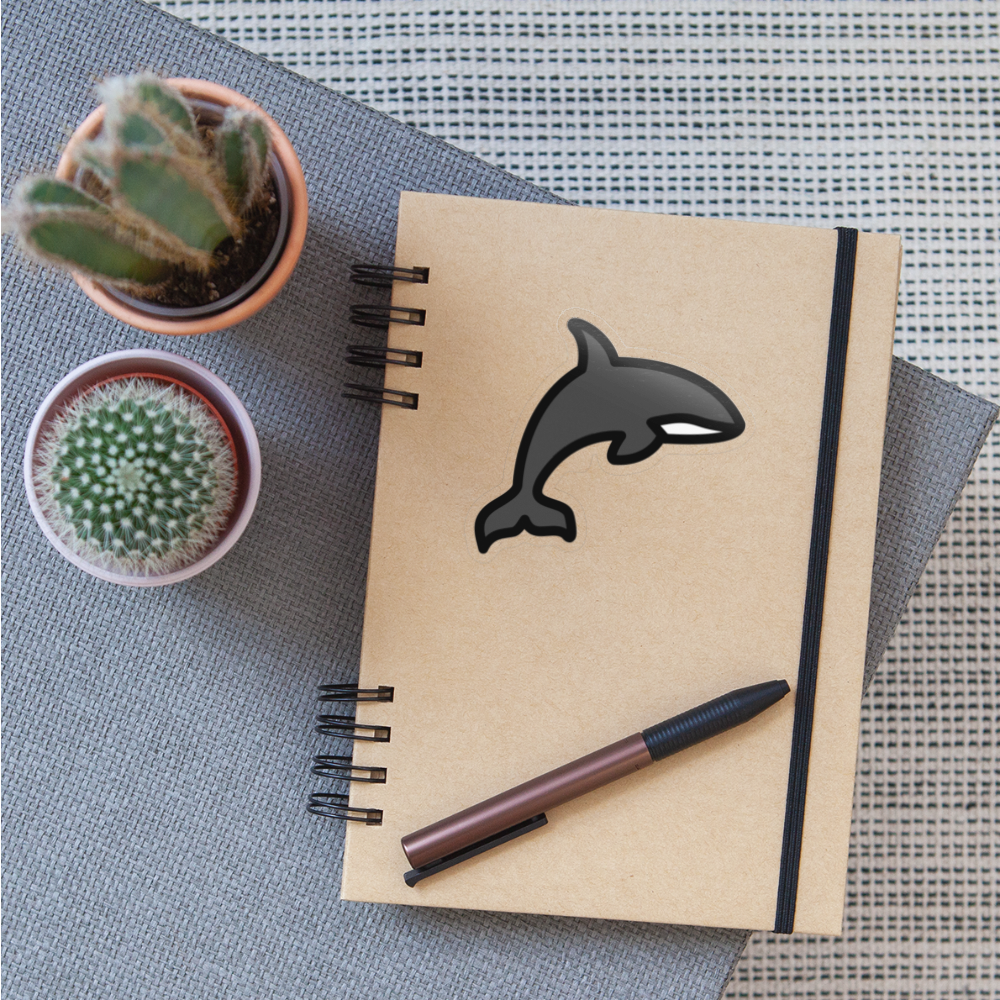 Orca Moji Sticker - Emoji.Express - transparent glossy