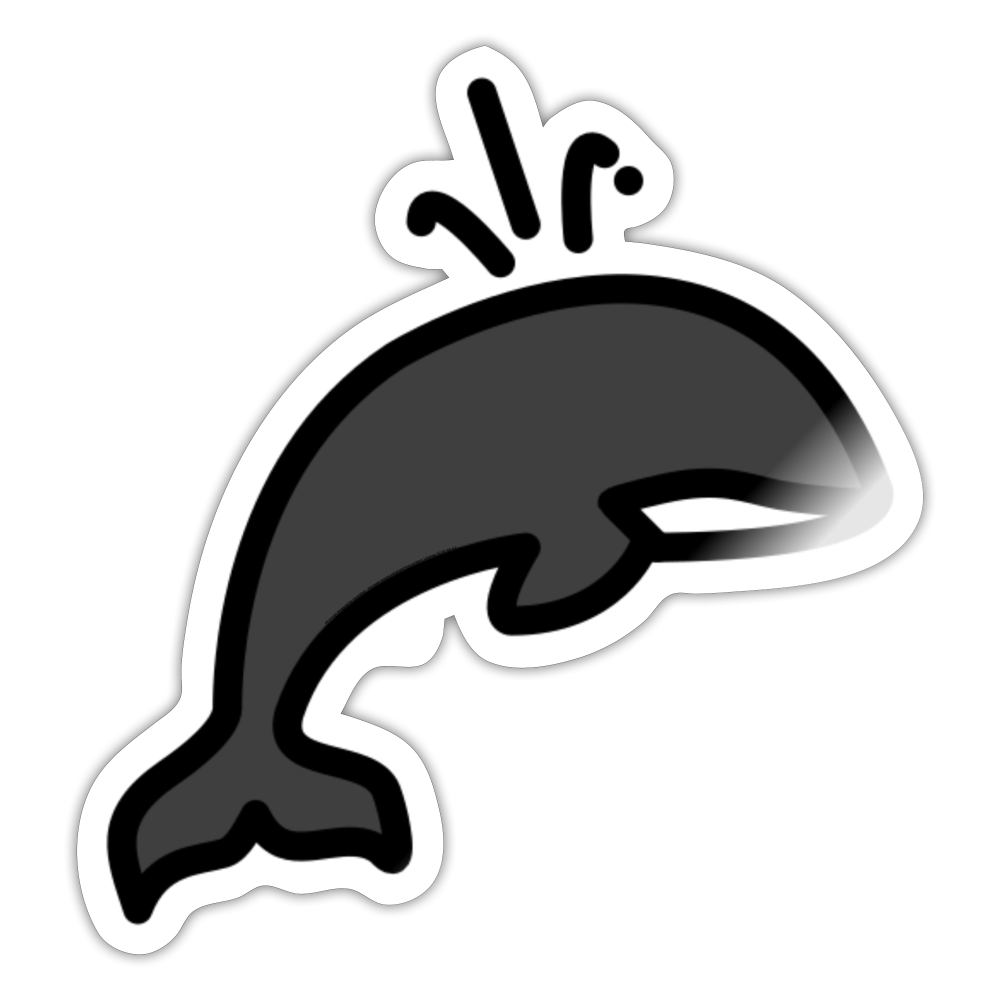 Spouting Moji Sticker - Emoji.Express - white glossy