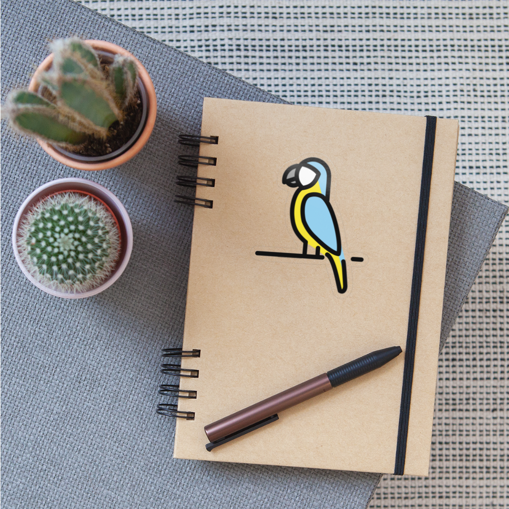 Macaw Moji Sticker - Emoji.Express - transparent glossy