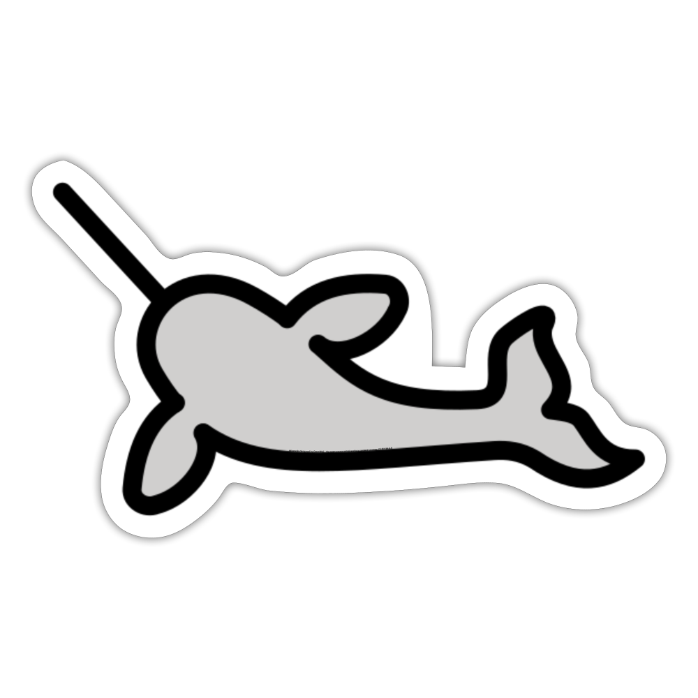 Narwhal Moji Sticker - Emoji.Express - white matte