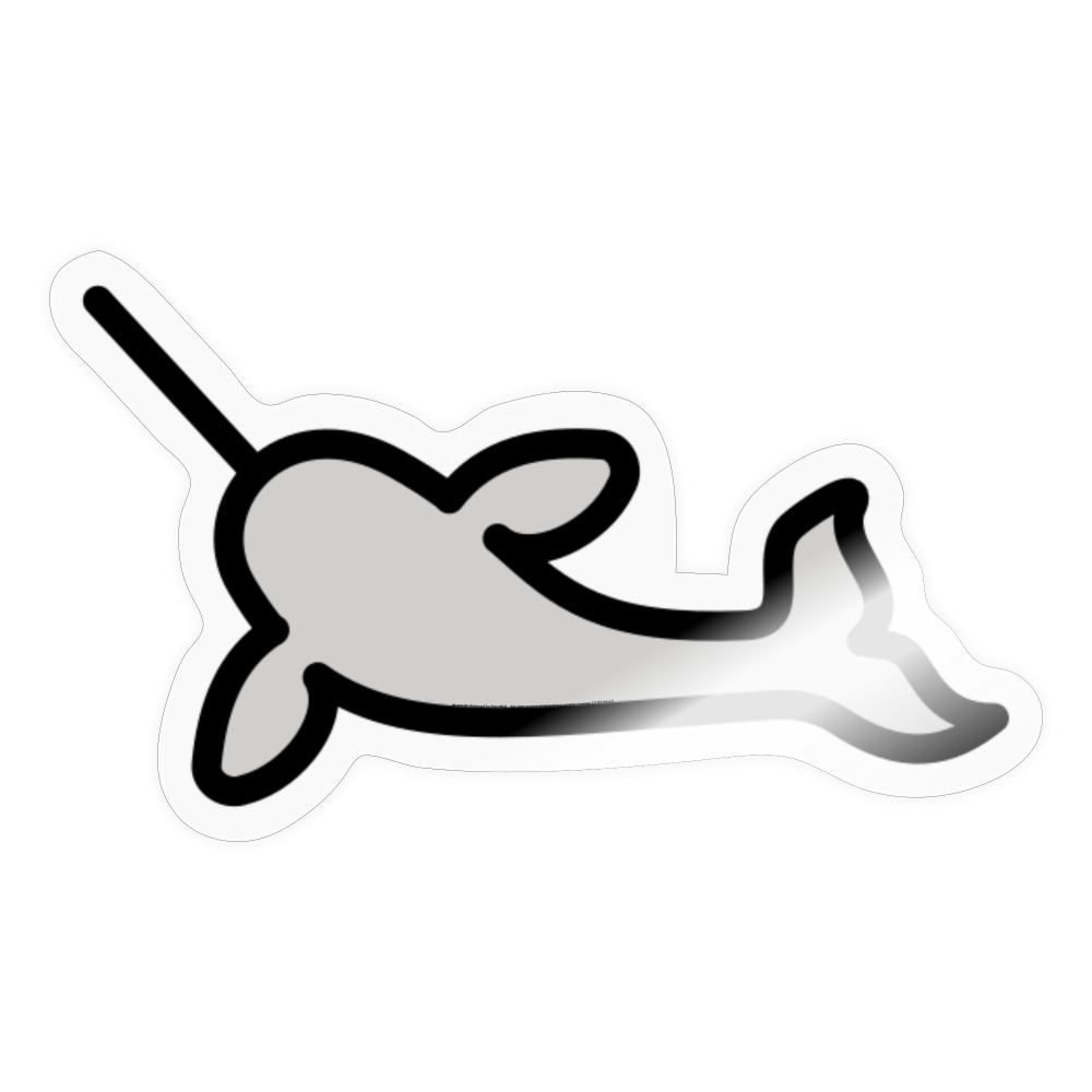 Narwhal Moji Sticker - Emoji.Express - transparent glossy
