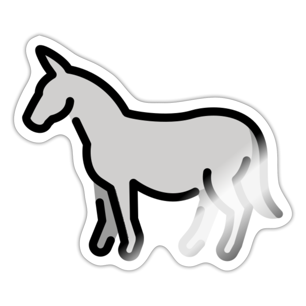 Donkey Moji Sticker - Emoji.Express - white glossy