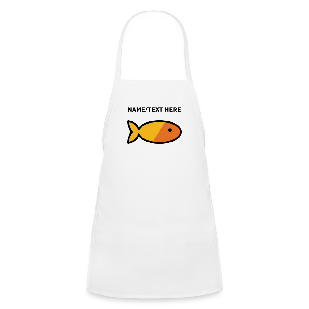 Customizable Goldfish Moji Kids' Apron - Emoji.Express - white