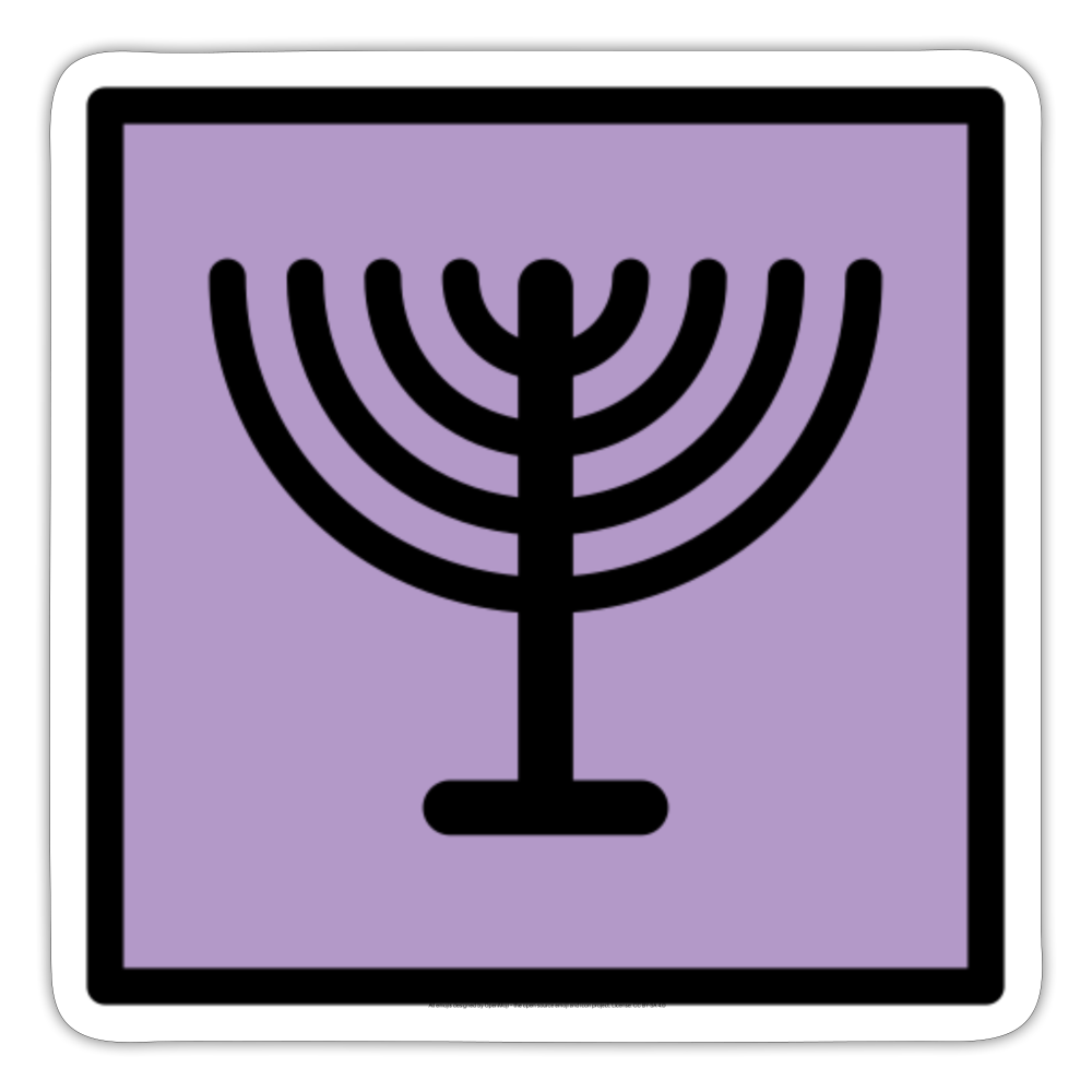 Menorah Moji Sticker - Emoji.Express - white matte