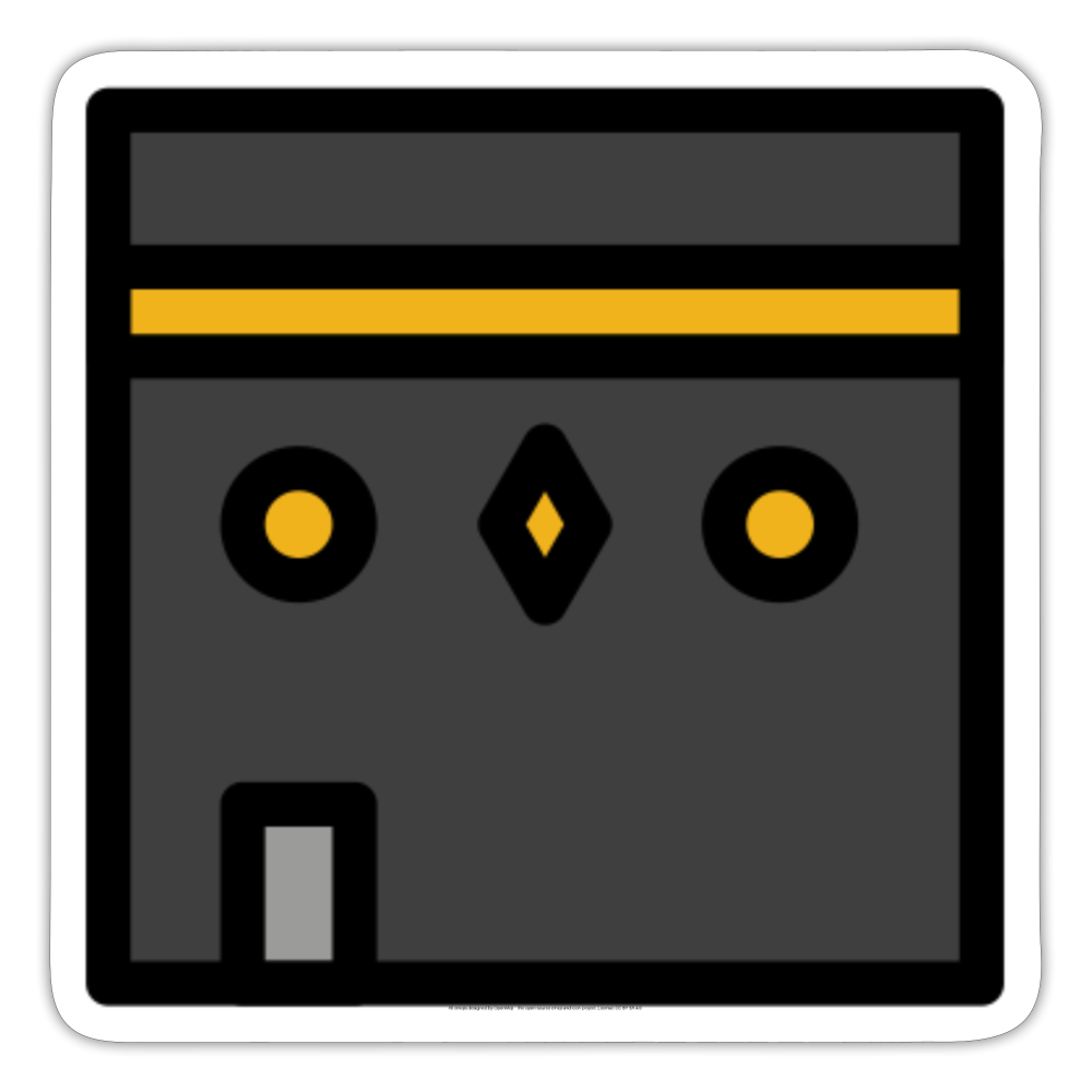 Kaaba Moji Sticker - Emoji.Express - white matte