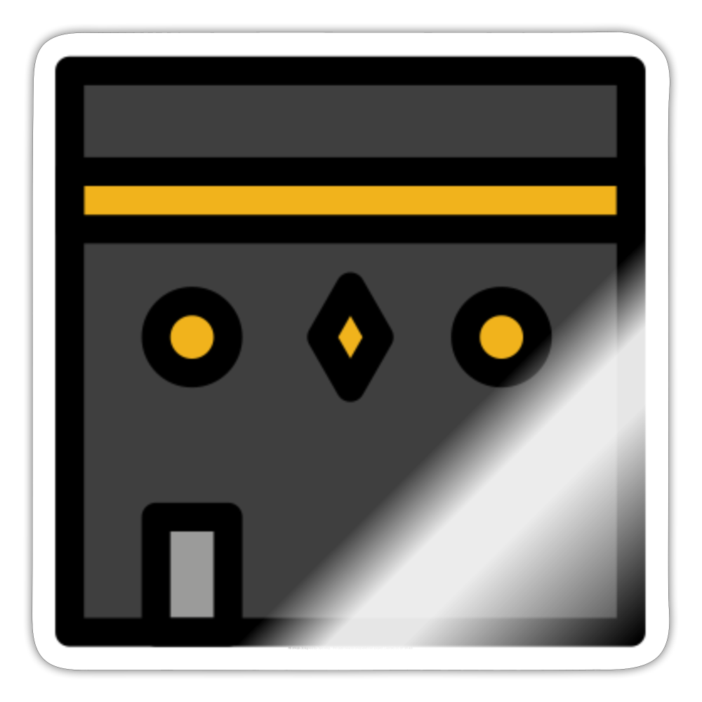 Kaaba Moji Sticker - Emoji.Express - white glossy