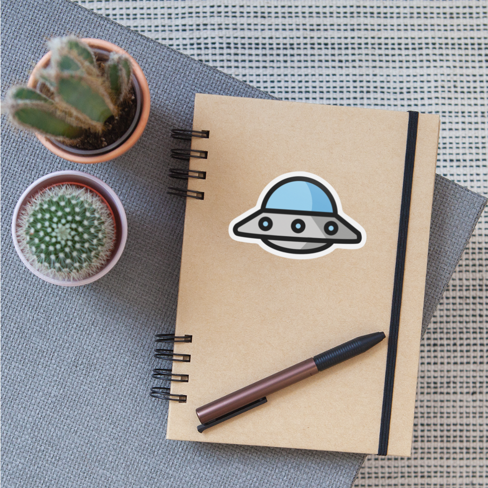 Flying Saucer Moji Sticker - Emoji.Express - white matte
