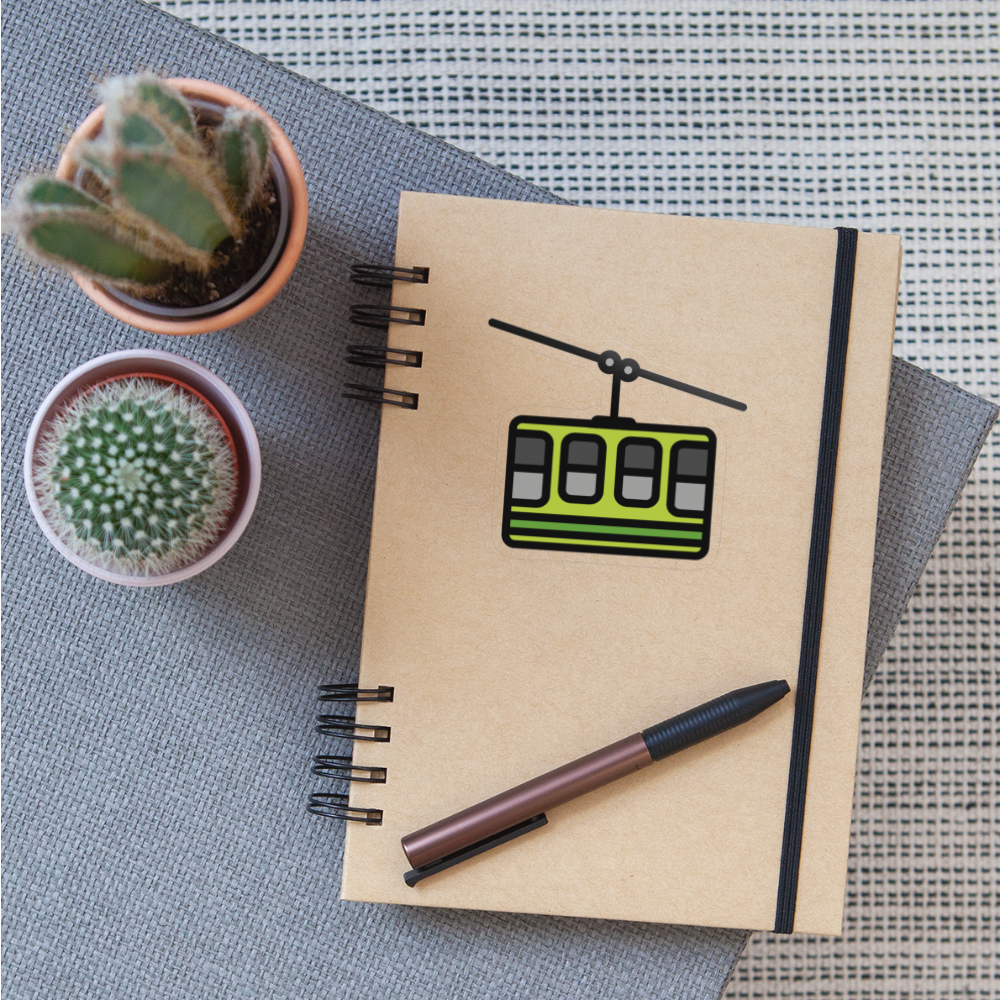 Mountain Cableway Moji Sticker - Emoji.Express - transparent glossy