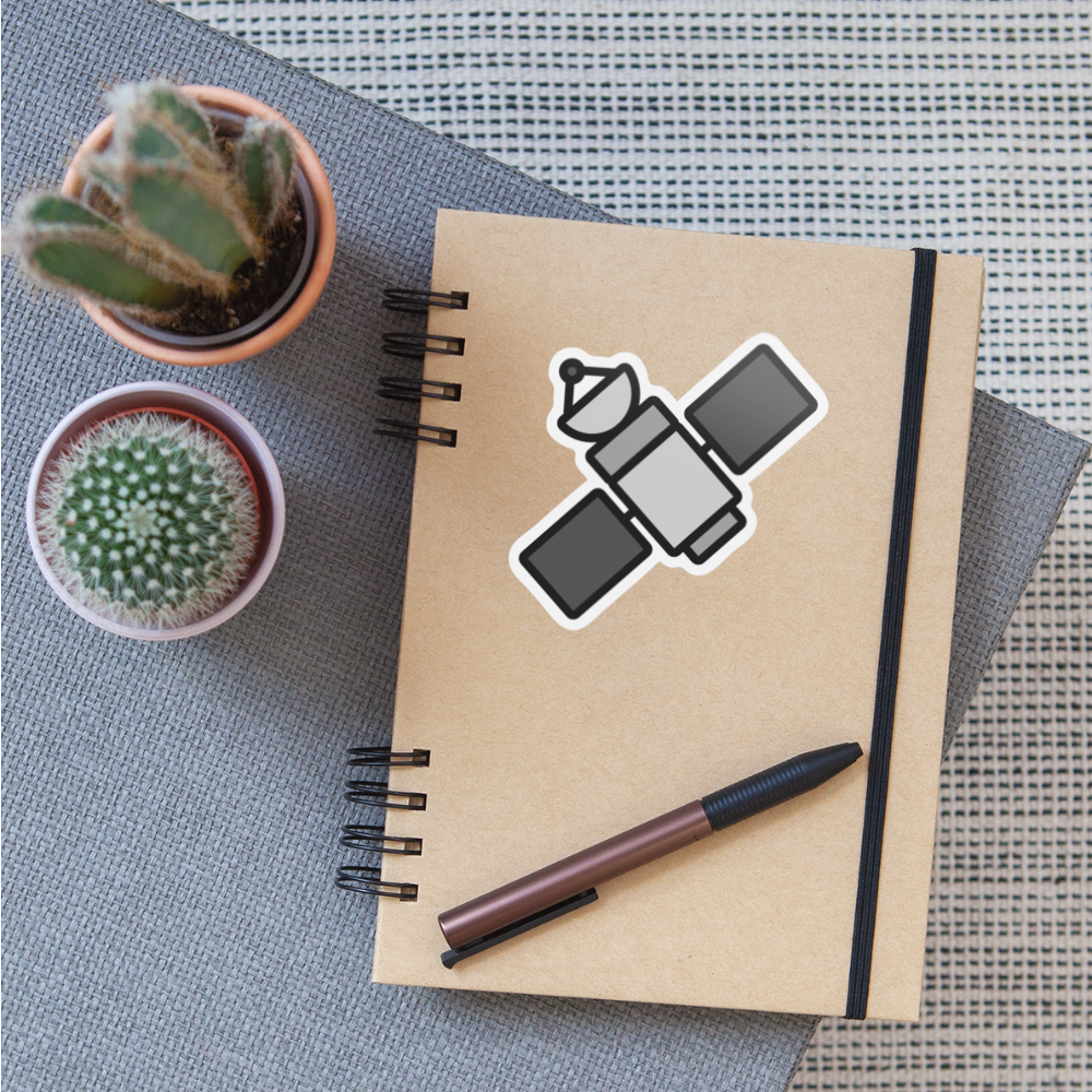 Satellite Moji Sticker - Emoji.Express - white matte